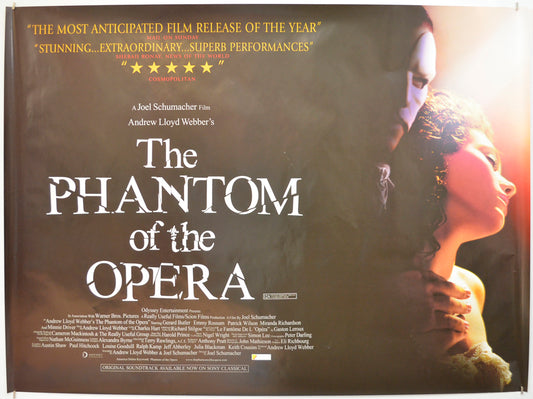 The Phantom Of The Opera Original Quad Poster - Film Poster - Movie Poster  