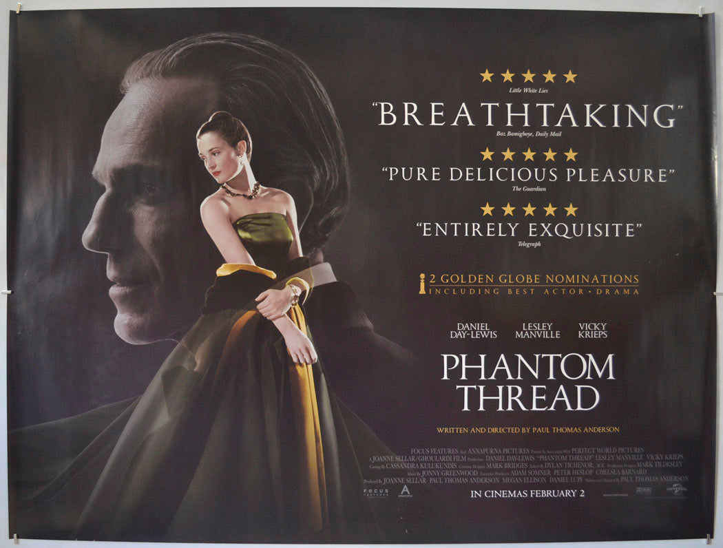 Phantom Thread Original Quad Poster - Film Poster - Movie Poster