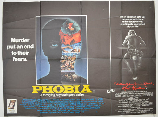 Phobia / When You Comin' Back Red Ryder  (Double Bill)  Original Quad Poster - Film Poster - Movie Poster 