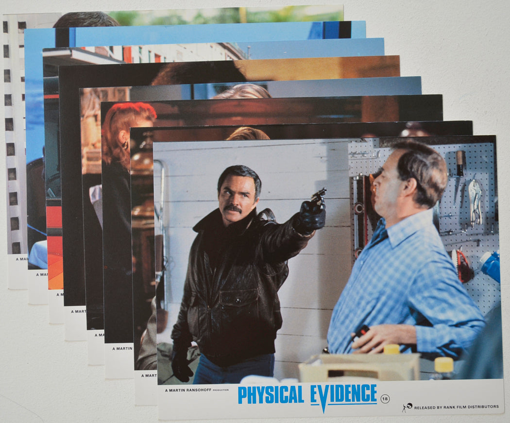 PHYSICAL EVIDENCE (Full View) Cinema Set of Colour FOH Stills / Lobby Cards  