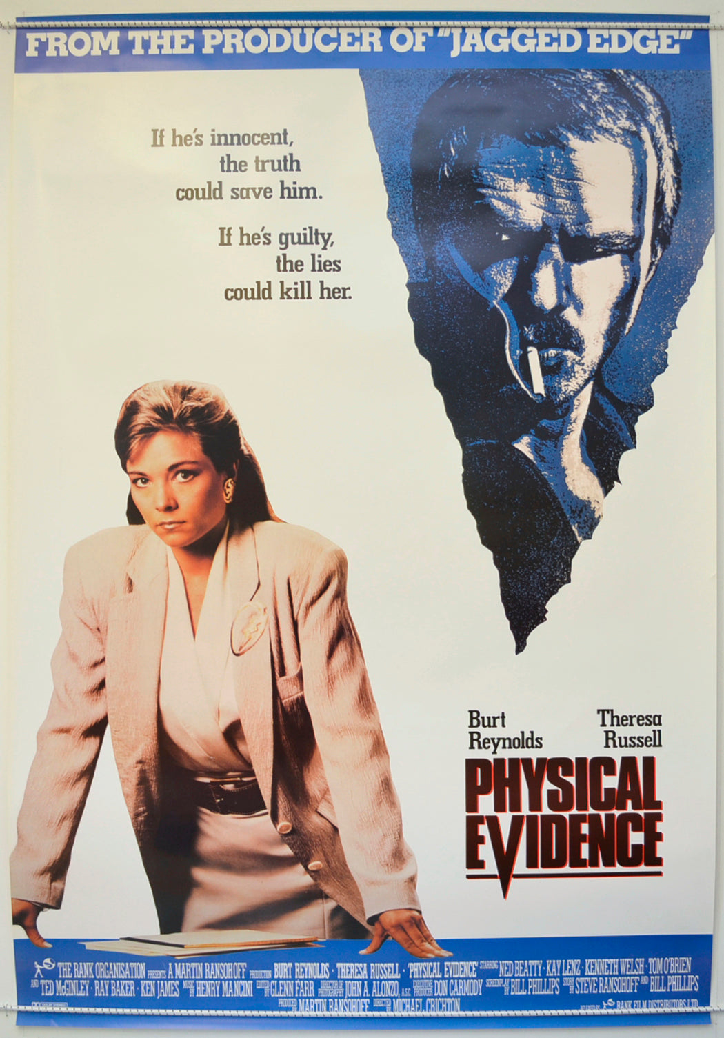 Physical Evidence Original One Sheet Poster - Film Poster - Movie Poster  