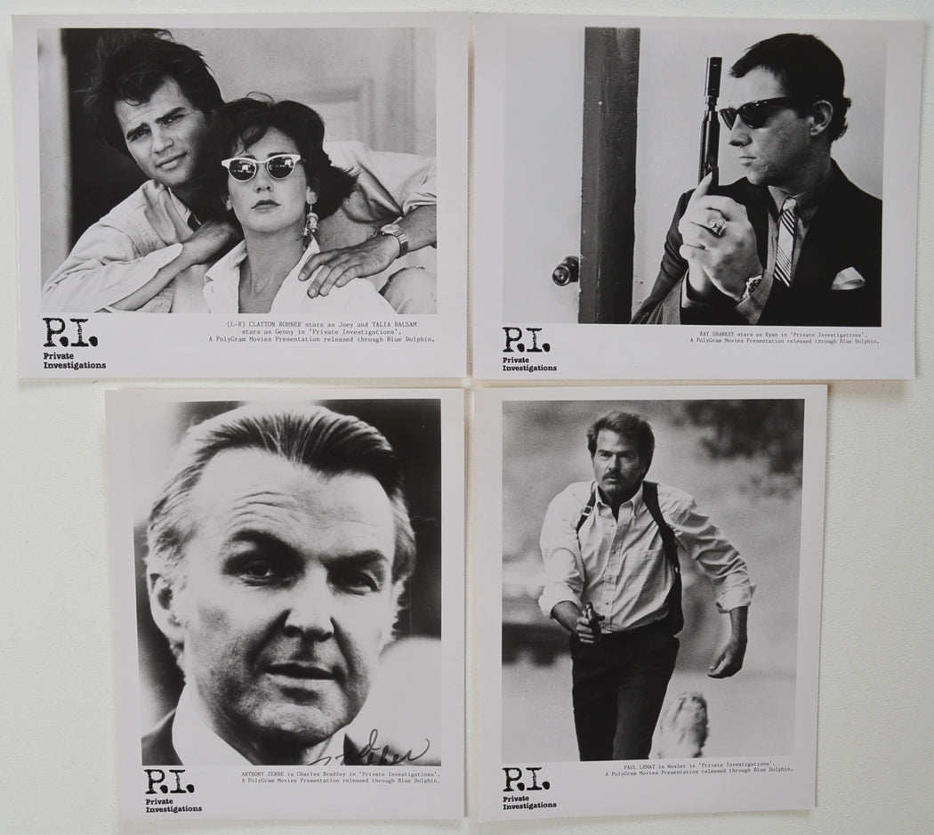 P.I. Private Investigations  4 Original Black And White Press Stills 