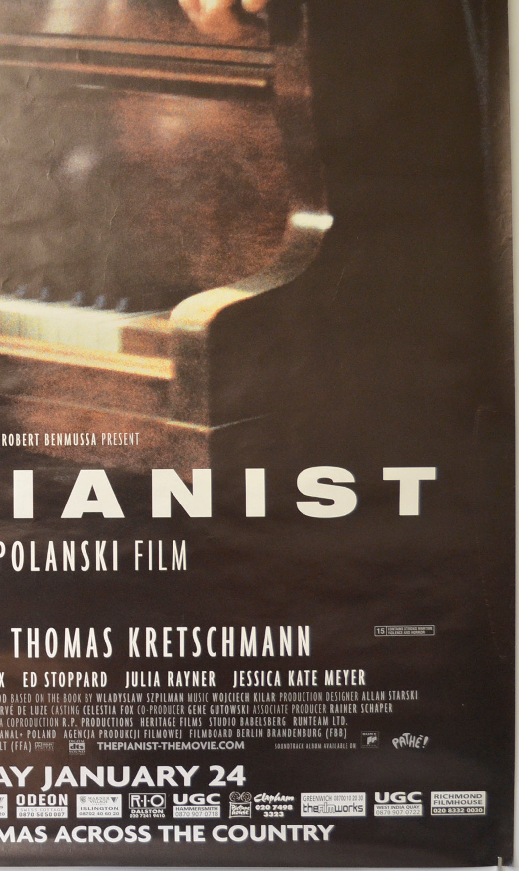 THE PIANIST (Bottom Right) Cinema 4 Sheet Movie Poster 