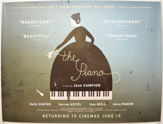 The Piano (25th Anniversary Release)  Original Quad Poster - Film Poster - Movie Poster