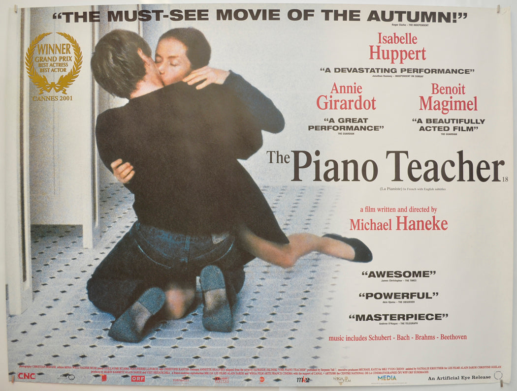 Piano Teacher Original Quad Poster - Film Poster - Movie Poster  