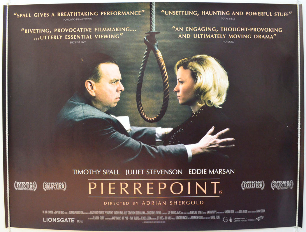 Pierrepoint Original British Quad Poster - Film Poster - Movie Poster 