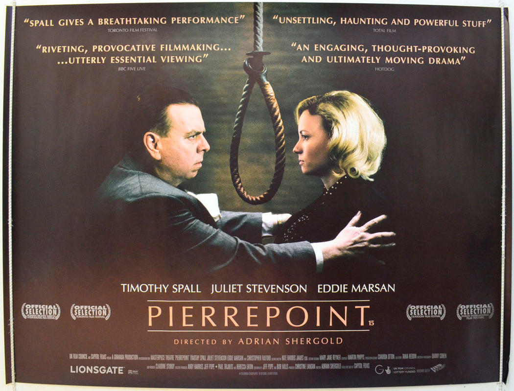 Pierrepoint Original British Quad Poster - Film Poster - Movie Poster 