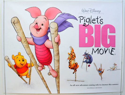 Piglet's Big Movie Original British Quad Poster - Film Poster - Movie Poster 