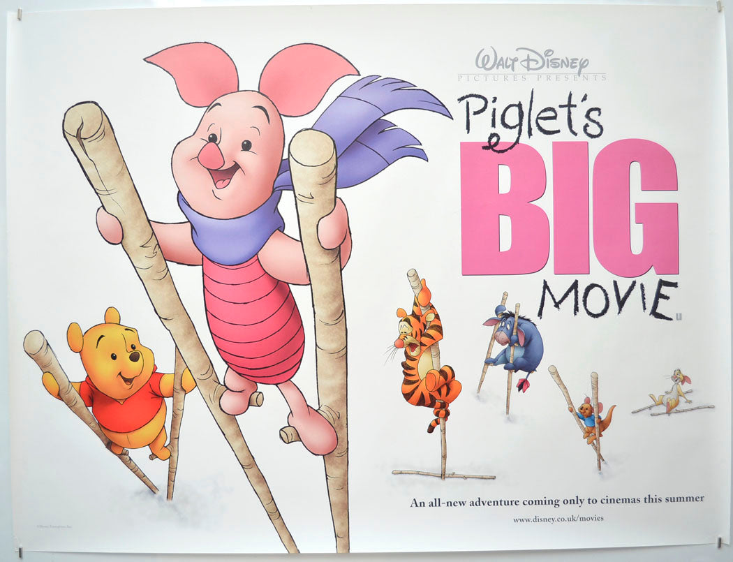 Piglet's Big Movie  Original Quad Poster - Film Poster - Movie Poster