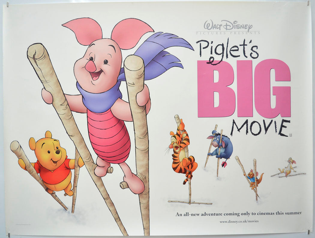 Piglet's Big Movie  Original Quad Poster - Film Poster - Movie Poster