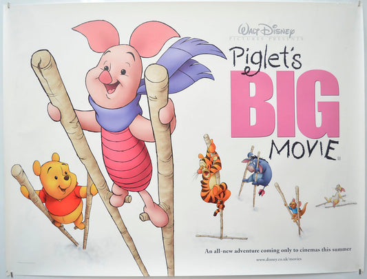 Piglet's Big Movie  Original Quad Poster - Film Poster - Movie Poster