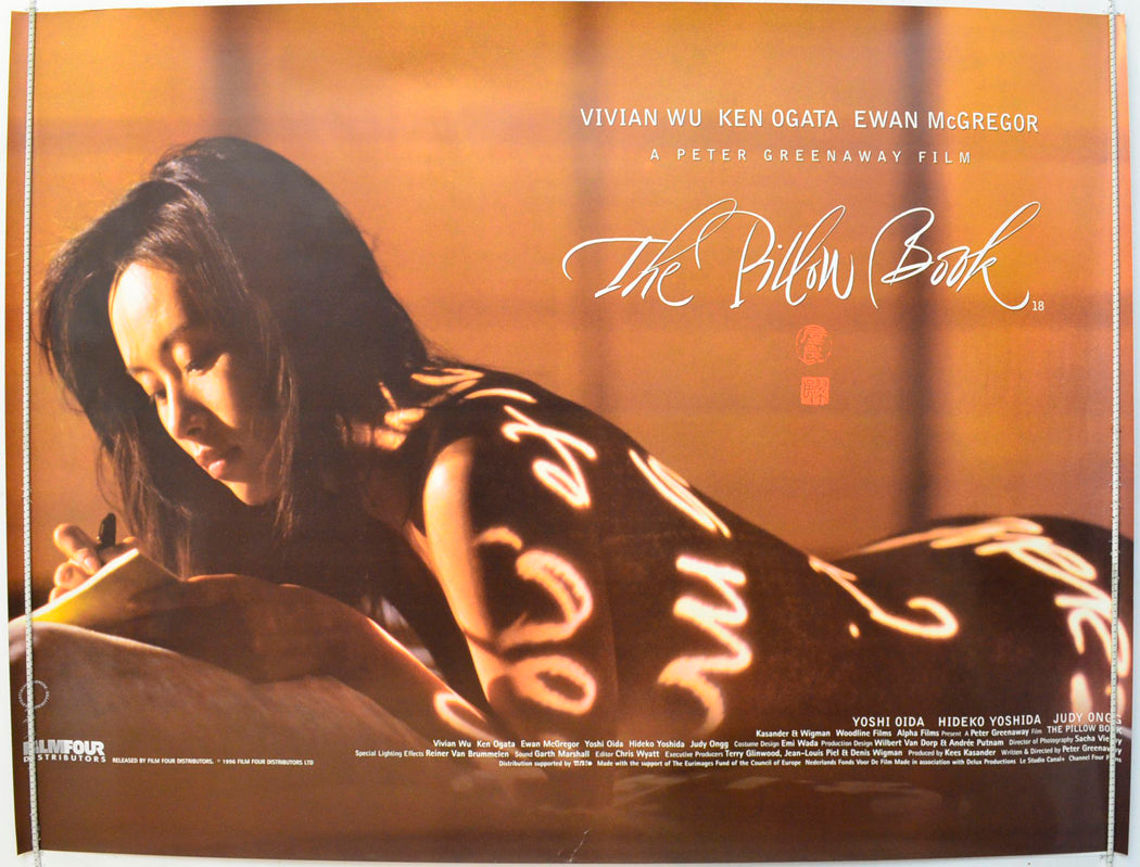 The Pillow Book Original British Quad Poster - Film Poster - Movie Poster 