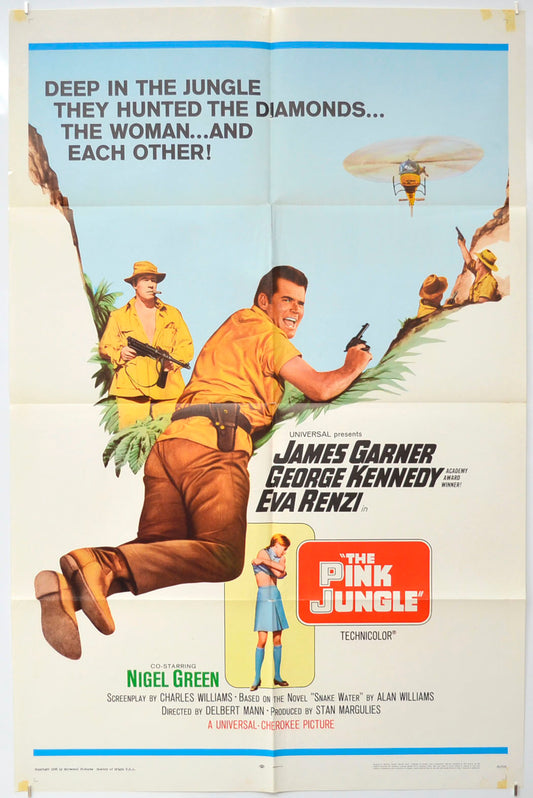 The Pink Jungle  Original One Sheet Poster - Film Poster - Movie Poster