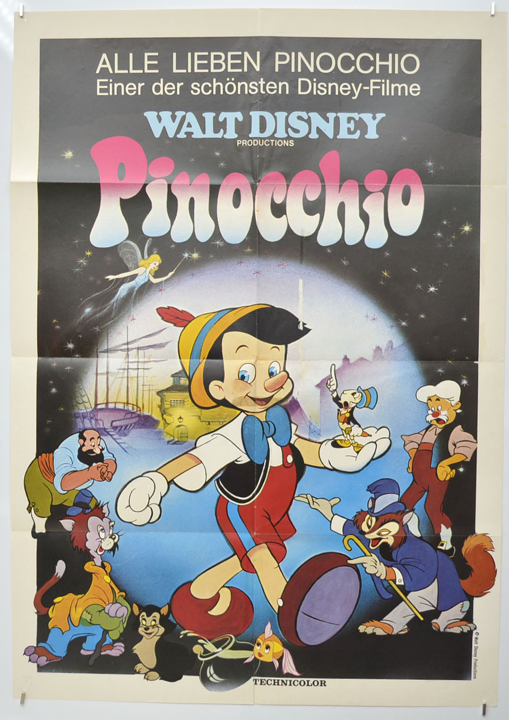 Pinocchio Original German Poster - Film Poster - Movie Poster