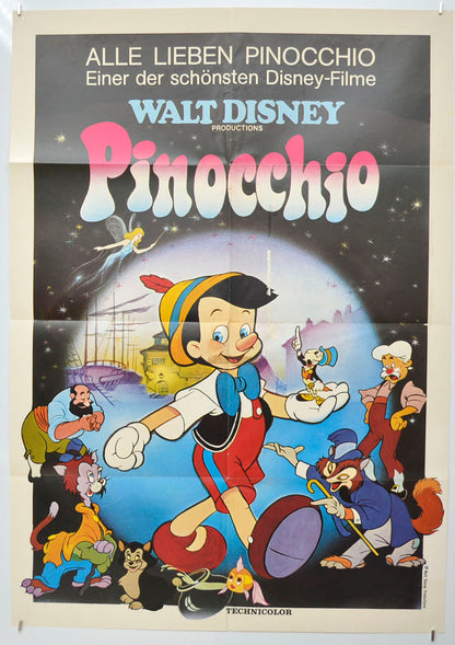 Pinocchio Original German Poster - Film Poster - Movie Poster