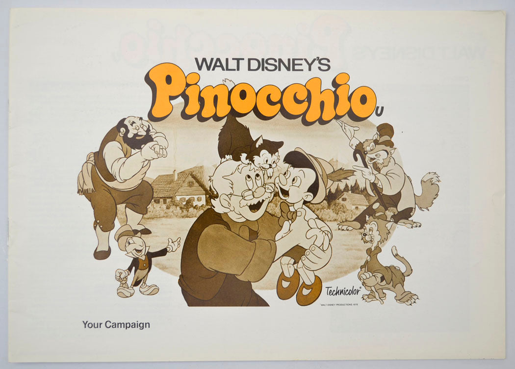 Pinocchio Original 16 page Cinema Exhibitors Campaign Press Book (UK)