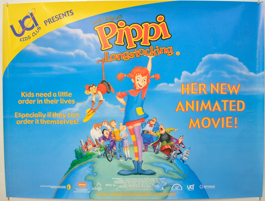 Pippi Longstocking Original Quad Poster - Film Poster - Movie Poster  