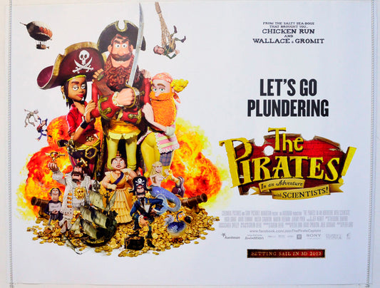 The Pirates! In An Adventure With Scientists! Original British Quad Poster - Film Poster - Movie Poster 