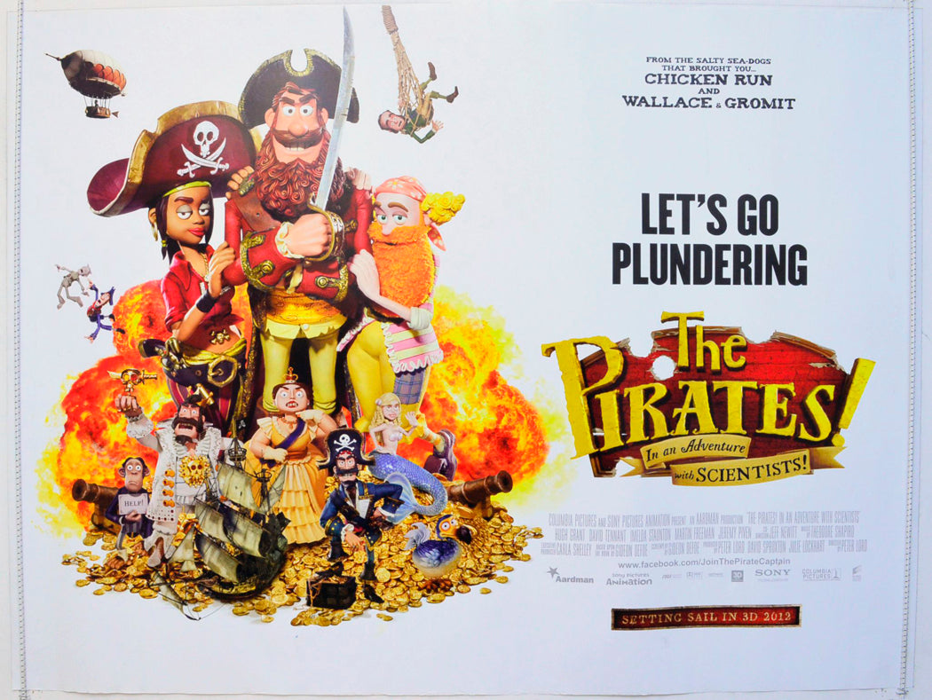 The Pirates! In An Adventure With Scientists! Original British Quad Poster - Film Poster - Movie Poster 