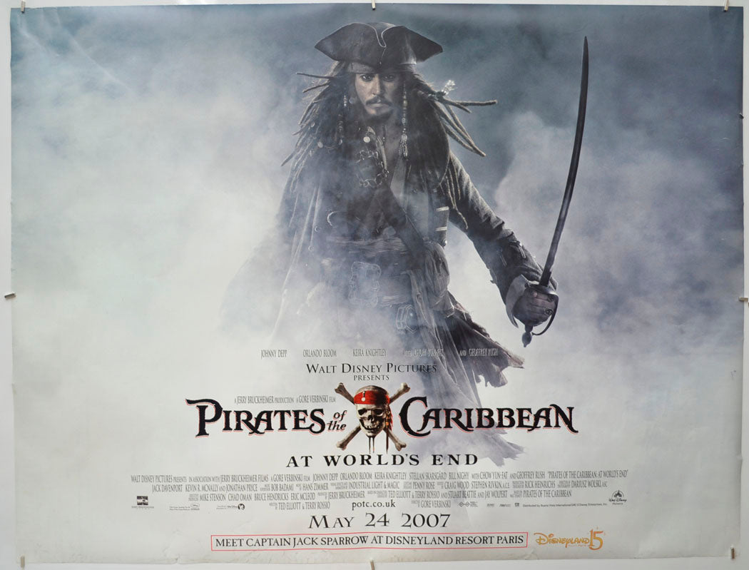 Pirates Of The Caribbean : At World’s End (Teaser / Advance Version) Original Quad Poster - Film Poster - Movie Poster