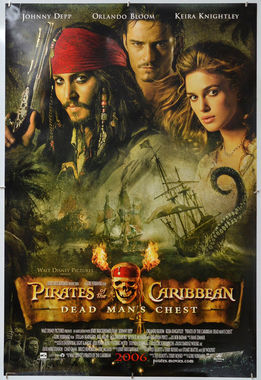 Pirates Of The Caribbean : Dead Man's Chest - Original One Sheet Poster - Film Poster - Movie Poster 