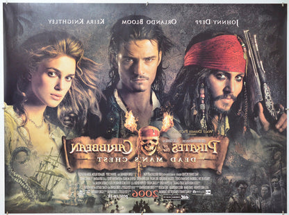 Pirates Of The Caribbean : Dead Man's Chest (Back) Cinema Quad Movie Poster 