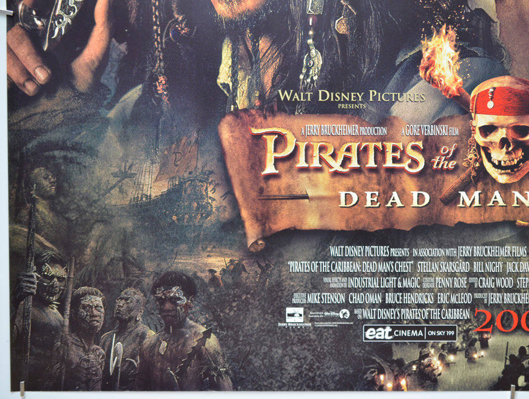 Pirates Of The Caribbean : Dead Man's Chest (Bottom Left) Cinema Quad Movie Poster 