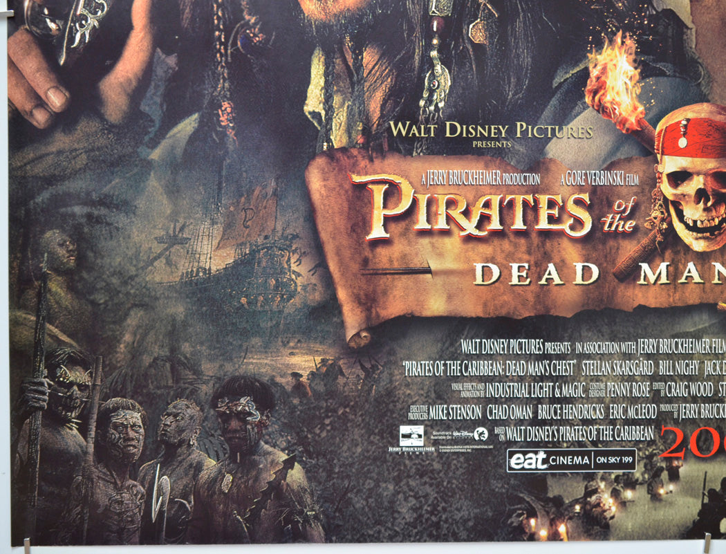 Pirates Of The Caribbean : Dead Man's Chest (Bottom Left) Cinema Quad Movie Poster 