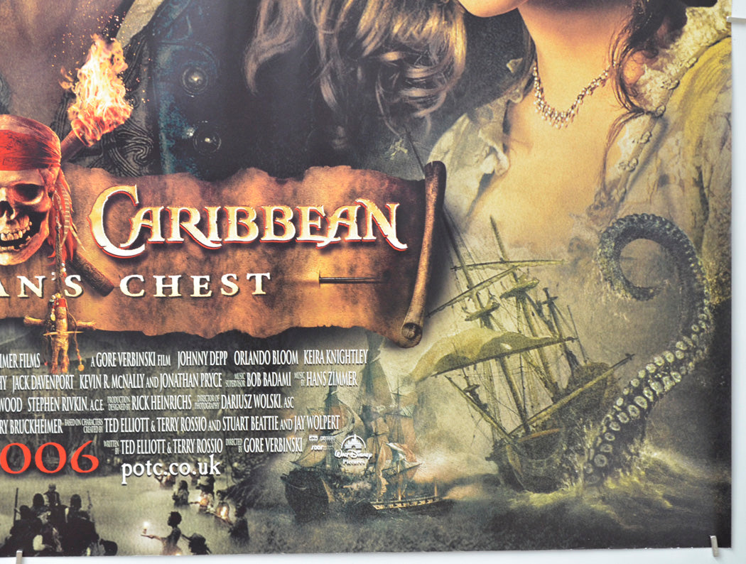 Pirates Of The Caribbean : Dead Man's Chest (Bottom Right) Cinema Quad Movie Poster 