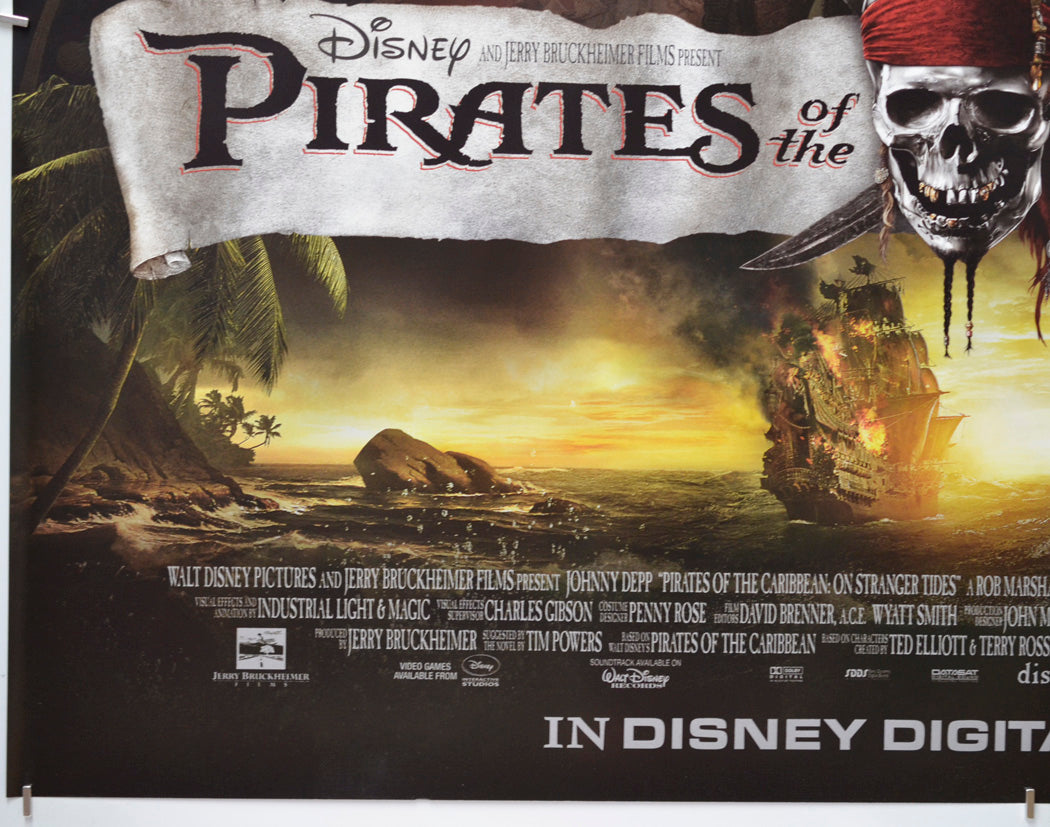 Pirates Of The Caribbean : On Stranger Tides (Bottom Left) Cinema Quad Movie Poster 