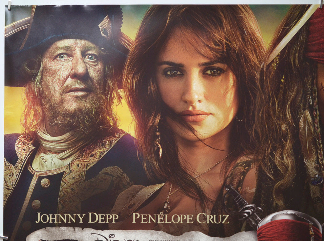 Pirates Of The Caribbean : On Stranger Tides (Top Left) Cinema Quad Movie Poster 