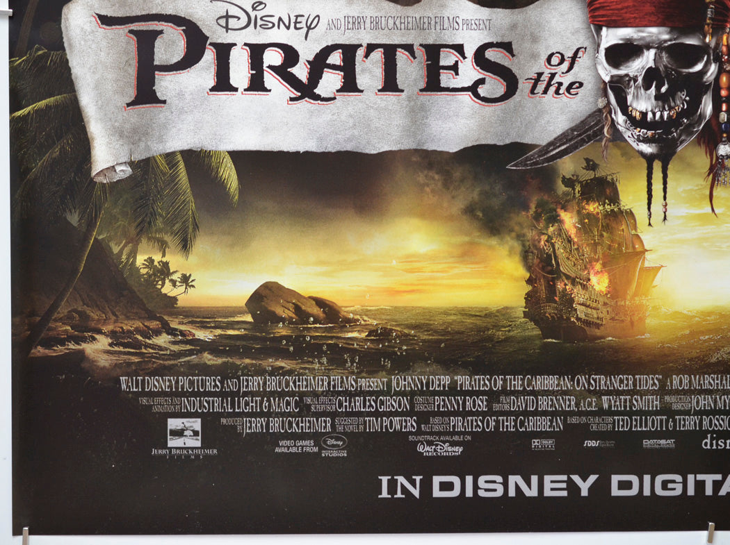 Pirates Of The Caribbean : On Stranger Tides (Bottom Left) Cinema Quad Movie Poster 