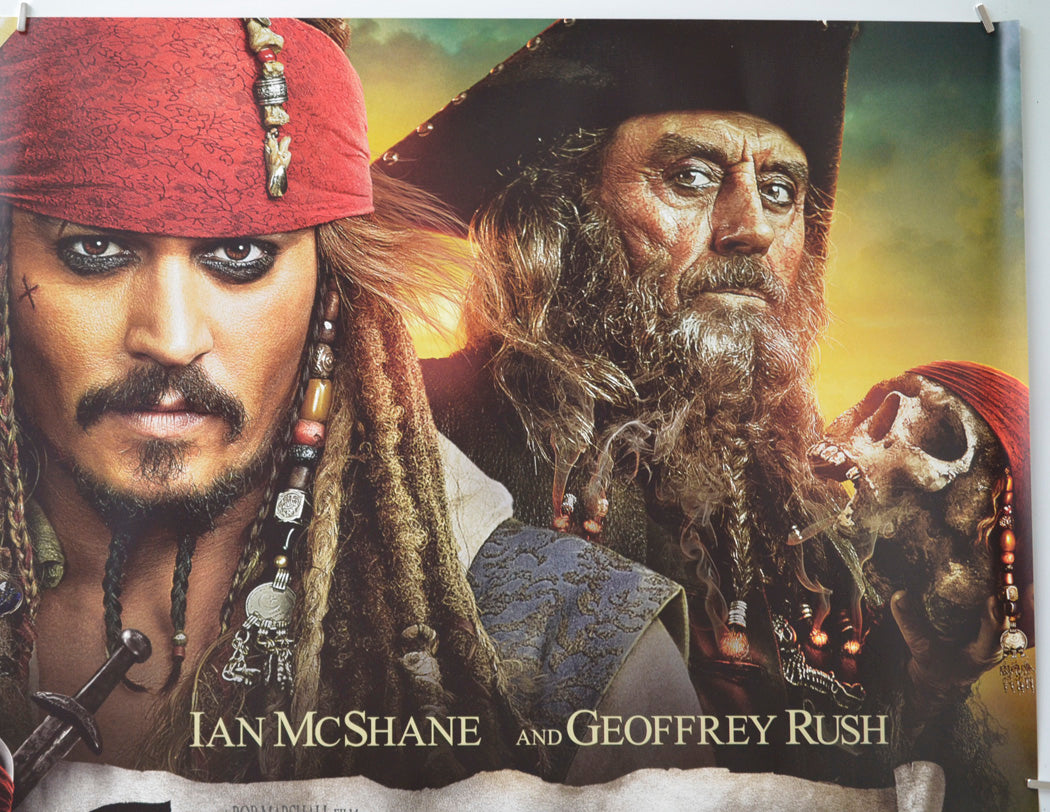 Pirates Of The Caribbean : On Stranger Tides (Top Right) Cinema Quad Movie Poster 