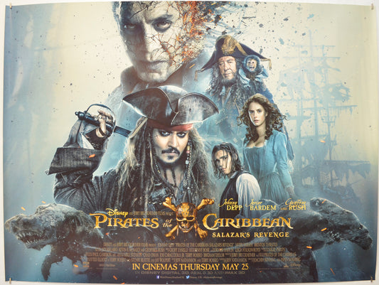 Pirates Of The Caribbean : Salazar's Revenge  Original Quad Poster - Film Poster - Movie Poster