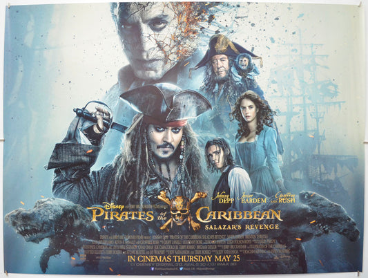 Pirates Of The Caribbean : Salazar's Revenge Original Quad Poster - Film Poster - Movie Poster