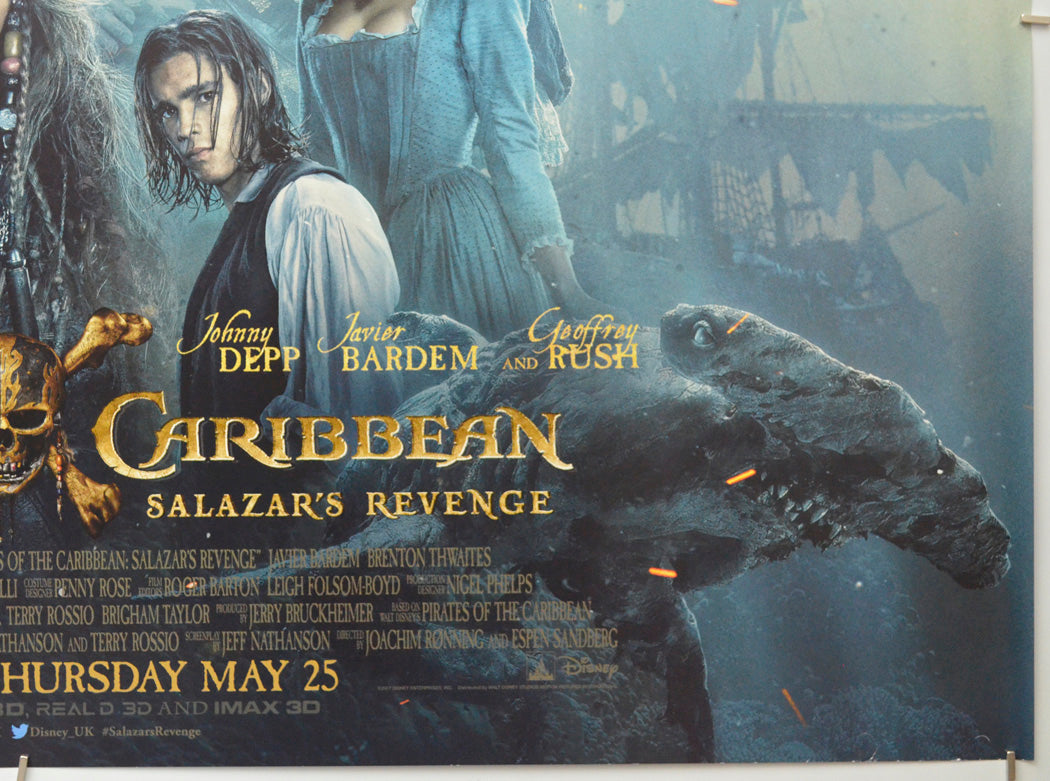 Pirates Of The Caribbean : Salazar's Revenge (Bottom Right) Cinema Quad Movie Poster 