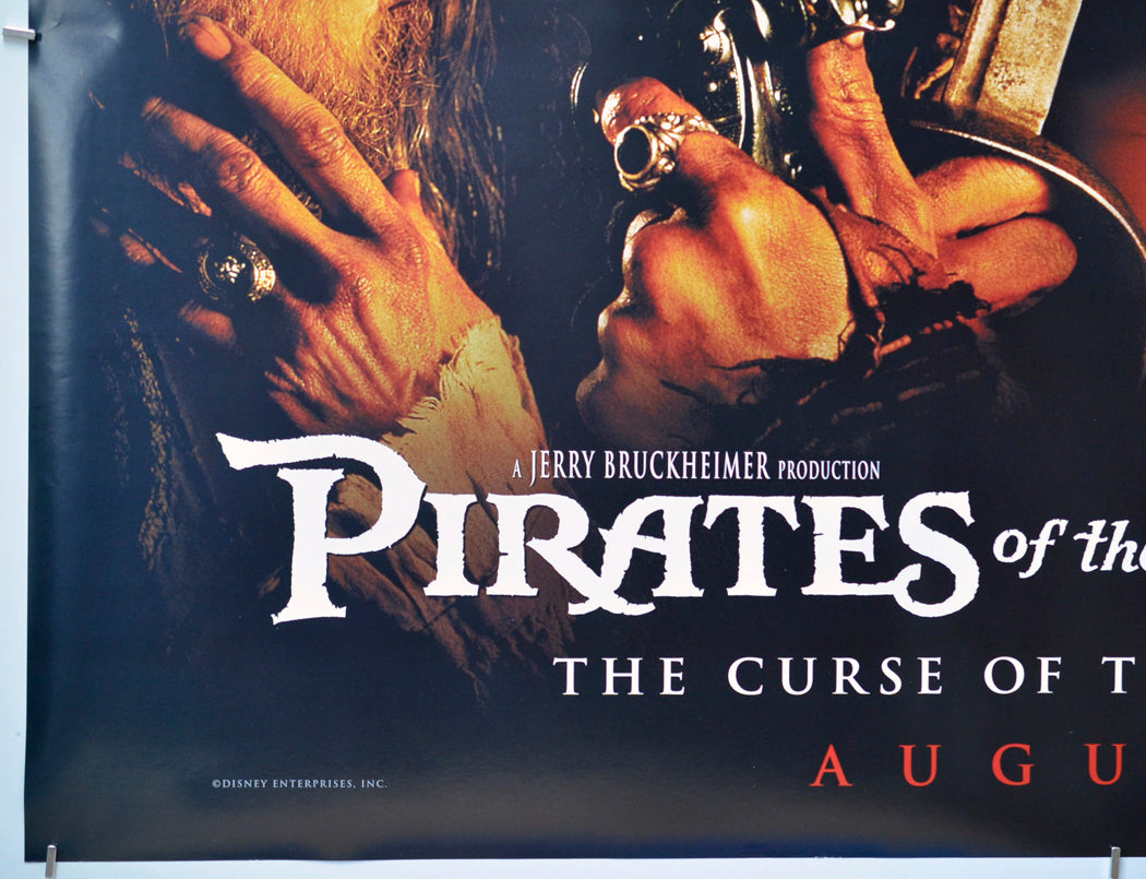 Pirates Of The Caribbean : The Curse Of The Black Pearl (Bottom Left) Cinema Quad Movie Poster 