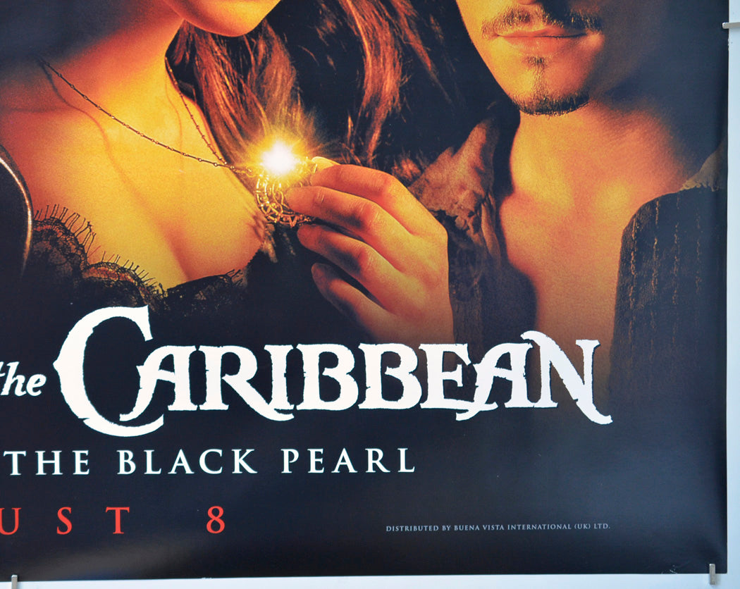 Pirates Of The Caribbean : The Curse Of The Black Pearl (Bottom Right) Cinema Quad Movie Poster 