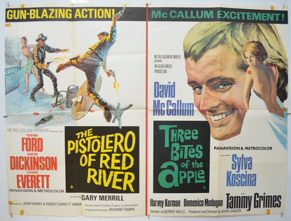 The Pistolero Of Red River / Three Bites Of The Apple (Double Bill) Original Quad Poster - Film Poster - Movie Poster