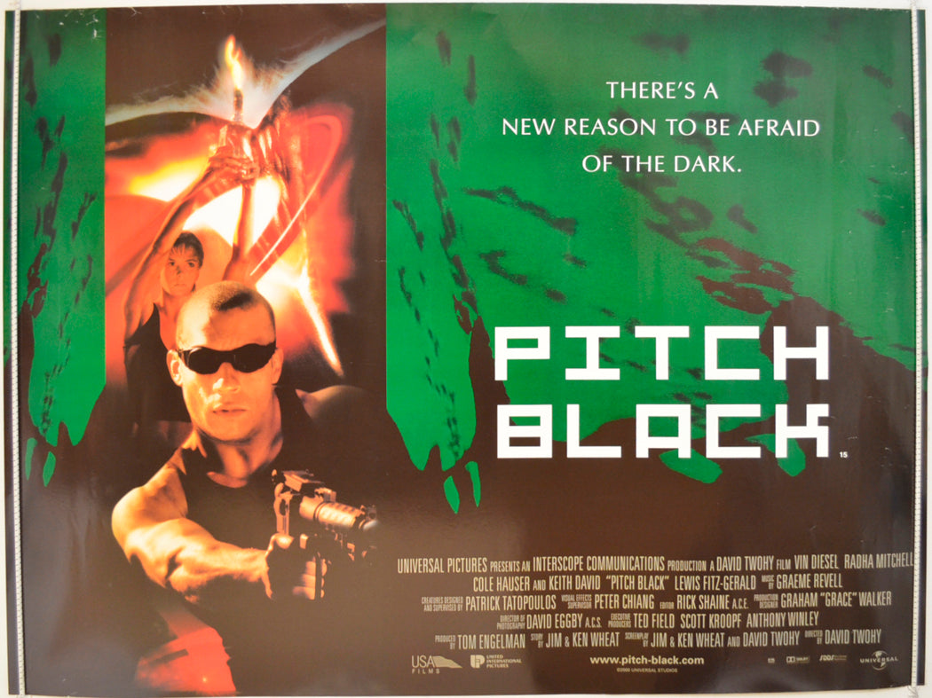 Pitch Black  Original Quad Poster - Film Poster - Movie Poster 