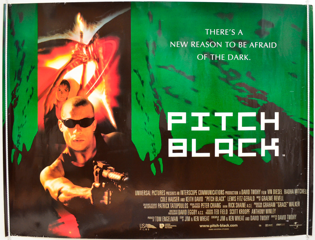 Pitch Black Original Quad Poster - Film Poster - Movie Poster  