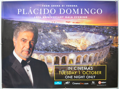 Placido Domingo: 50th Anniversary Gala Evening - Original Quad Poster - Film Poster - Movie Poster