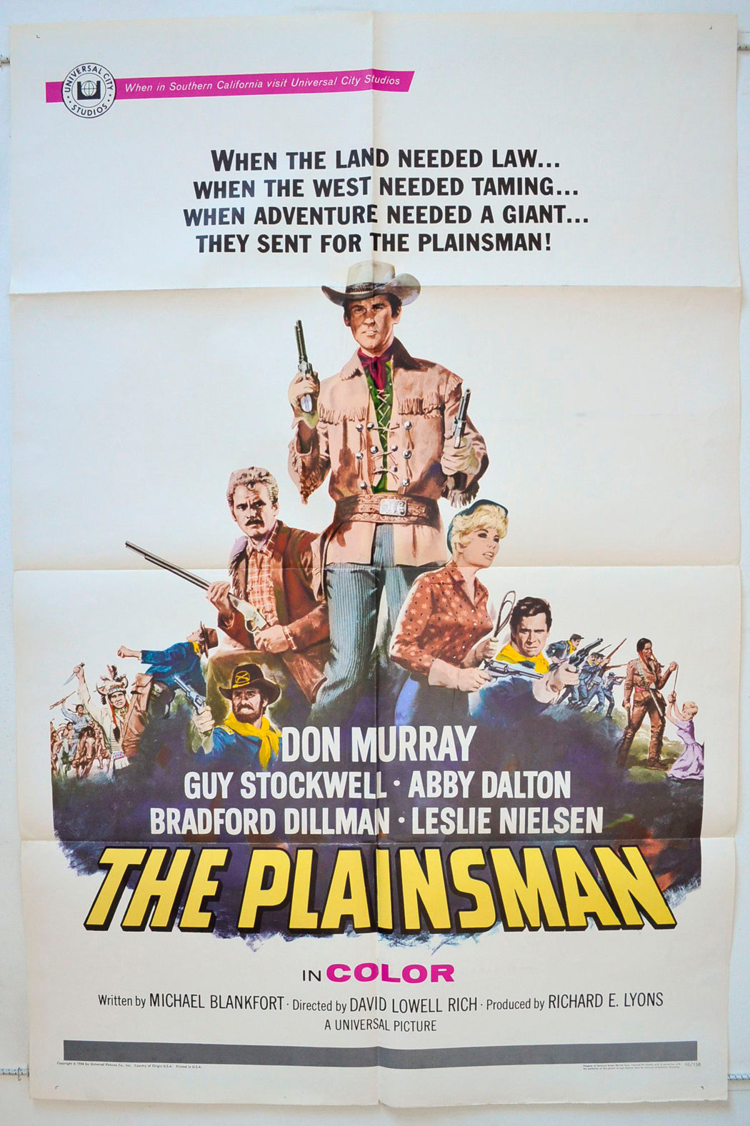 The Plainsman Original One Sheet Poster - Movie Poster