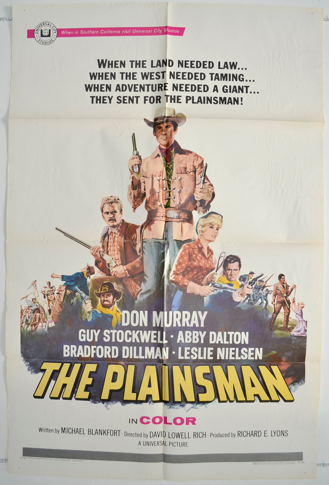 The Plainsman  Original One Sheet Poster - Film Poster - Movie Poster 