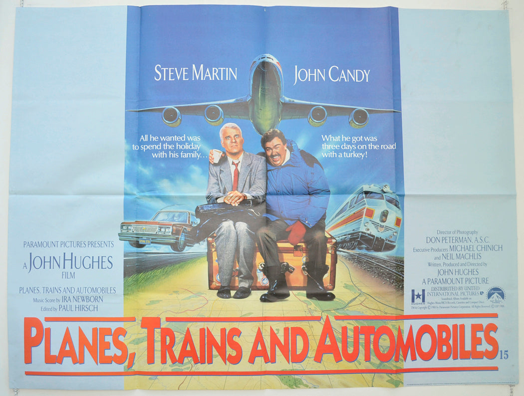 Planes, Trains And Automobiles  Original British Quad Poster - Film Poster - Movie Poster 