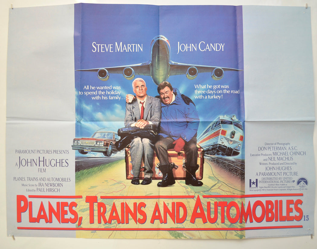 Planes, Trains And Automobiles Original Quad Poster - Film Poster - Movie Poster  