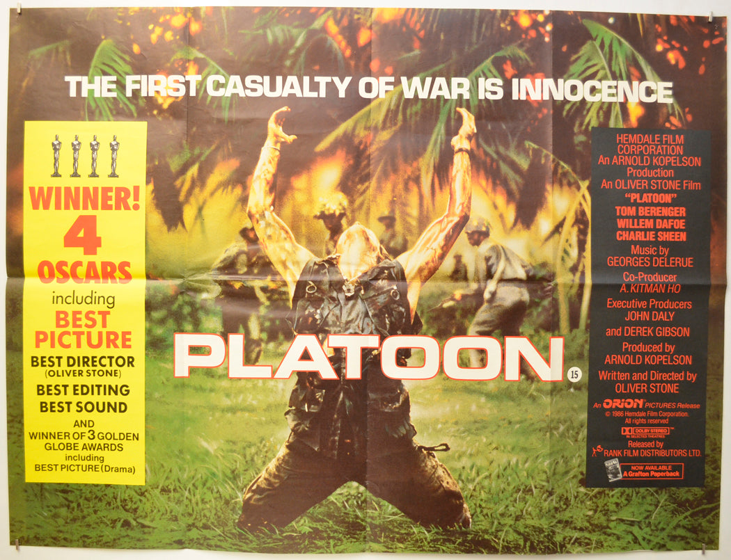 Platoon  Original Quad Poster - Film Poster - Movie Poster