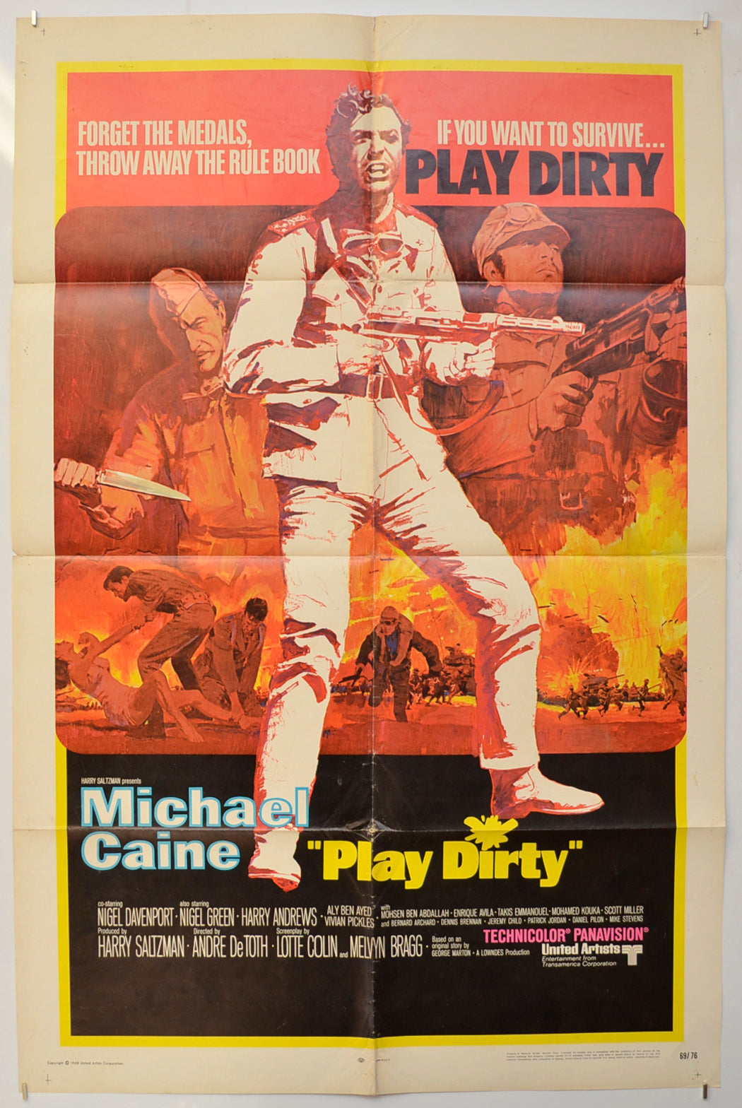 Play Dirty Original One Sheet Poster - Film Poster - Movie Poster