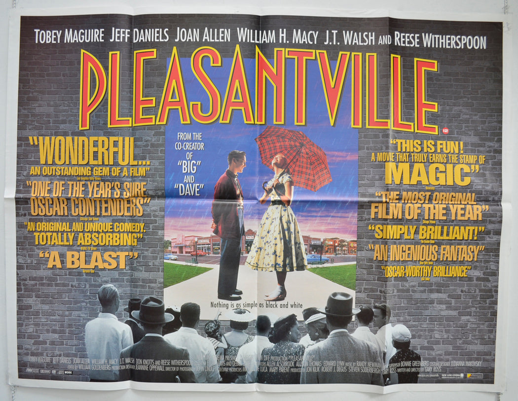 Pleasantville  Original British Quad Poster - Film Poster - Movie Poster 