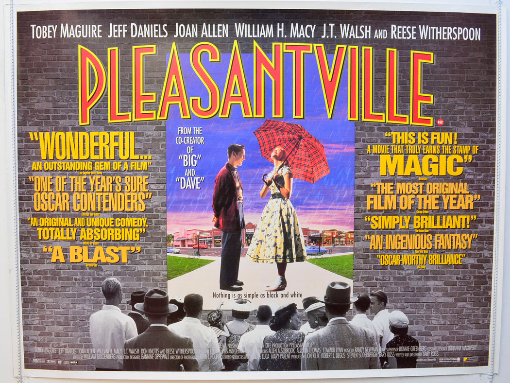 Pleasantville Original British Quad Poster - Film Poster - Movie Poster 